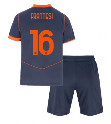 Inter Milan Davide Frattesi #16 Replica Third Stadium Kit for Kids 2025-26 Short Sleeve (+ pants)